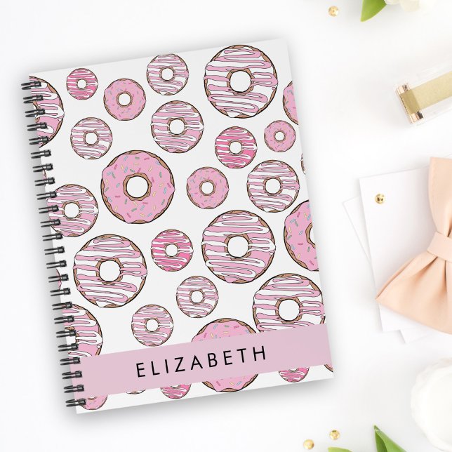Pattern Of Doughnuts, Pink Doughnuts, Icing, Your  Notebook (Creator Uploaded)