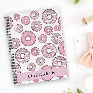 Pattern Of Doughnuts, Pink Doughnuts, Icing, Your Notebook