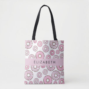 Pattern Of Doughnuts, Pink Doughnuts, Icing, Your Tote Bag
