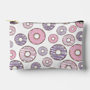 Pattern Of Doughnuts, Pink Doughnuts, Purple Dough Accessory Pouch