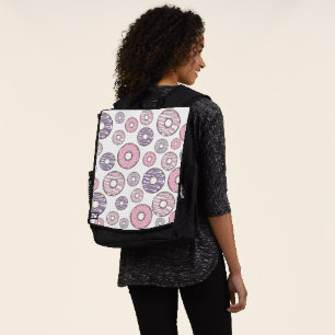 Pattern Of Doughnuts, Pink Doughnuts, Purple Dough Backpack