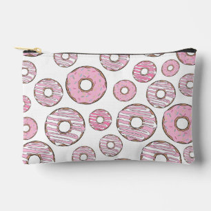 Pattern Of Doughnuts, Pink Doughnuts, Sprinkles Accessory Pouch