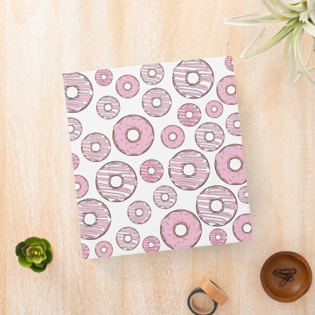 Pattern Of Doughnuts, Pink Doughnuts, Sprinkles Binder (In Situ)