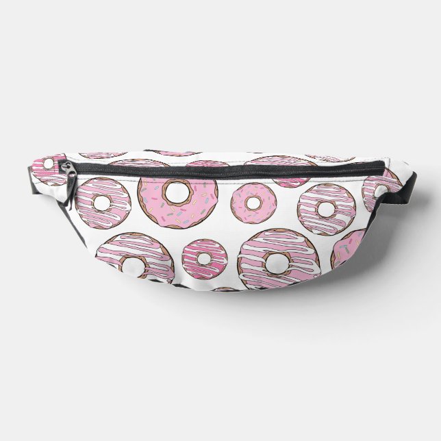 Pattern Of Doughnuts, Pink Doughnuts, Sprinkles Fanny Pack (Lay Down)