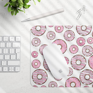 Pattern Of Doughnuts, Pink Doughnuts, Sprinkles Mouse Pad