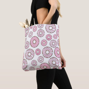 Pattern Of Doughnuts, Pink Doughnuts, Sprinkles Tote Bag