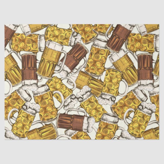 Pattern of draught beer, wheat beer, pilsner tissue paper (Front)