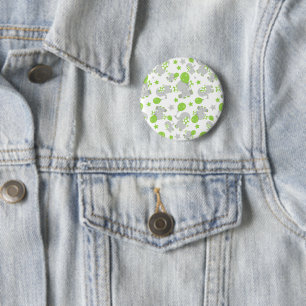 Pattern Of Elephants, Cute Elephants - Green Grey 2 Inch Round Button
