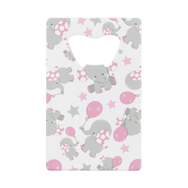 Pattern of Elephants, Cute Elephants - Pink Gray (Devant)