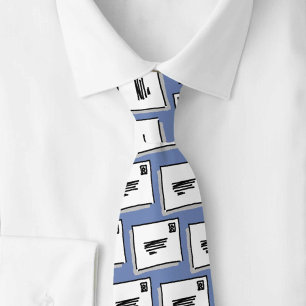 Pattern of Envelopes in a Cartoon Style Tie