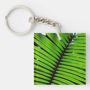 Pattern Of Fern Leaves Keychain