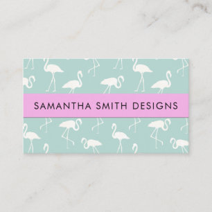 Pattern Of Flamingos, Pet Shop, Bird Shop Business Card