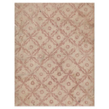 Pattern of Flowers and Circles Scrapbook Paper