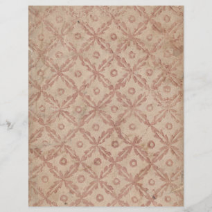 Pattern of Flowers and Circles Scrapbook Paper