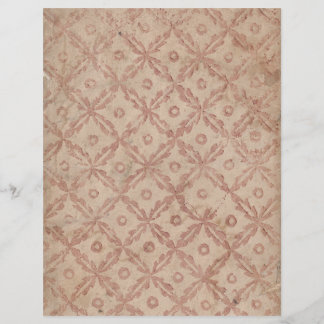 Pattern of Flowers and Circles Scrapbook Paper