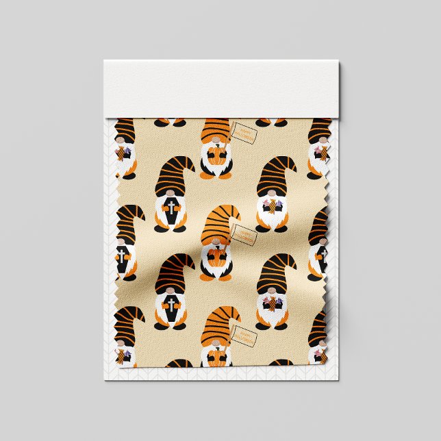 Pattern Of Gnomes, Halloween Gnomes Trick Or Treat Fabric (Creator Uploaded)