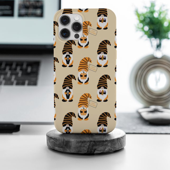Pattern Of Gnomes, Halloween Gnomes Trick Or Treat iPhone Case (Creator Uploaded)