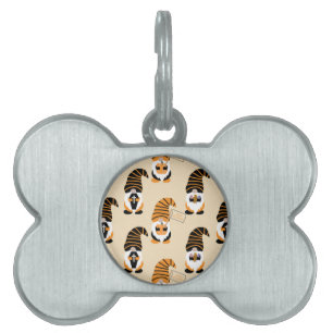 Pattern Of Gnomes, Halloween Gnomes Trick Or Treat Pet ID Tag