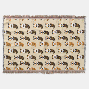 Pattern Of Gnomes, Halloween Gnomes Trick Or Treat Throw Blanket