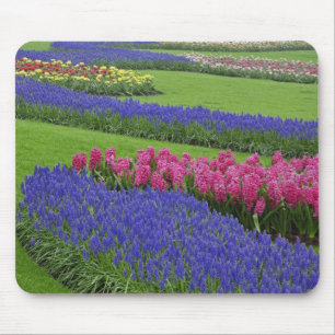 Pattern of Grape Hyacinth, tulips, and Mouse Pad