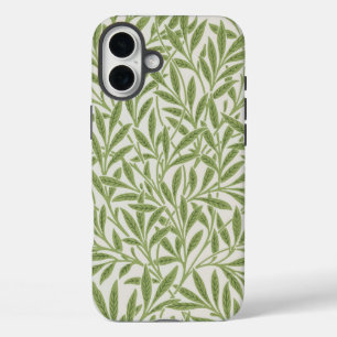 Pattern of green leafy branches  iPhone 16 plus case