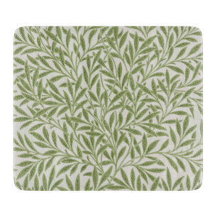 Pattern of green leafy branches  cutting board