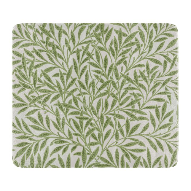 Pattern of green leafy branches  cutting board (Front)