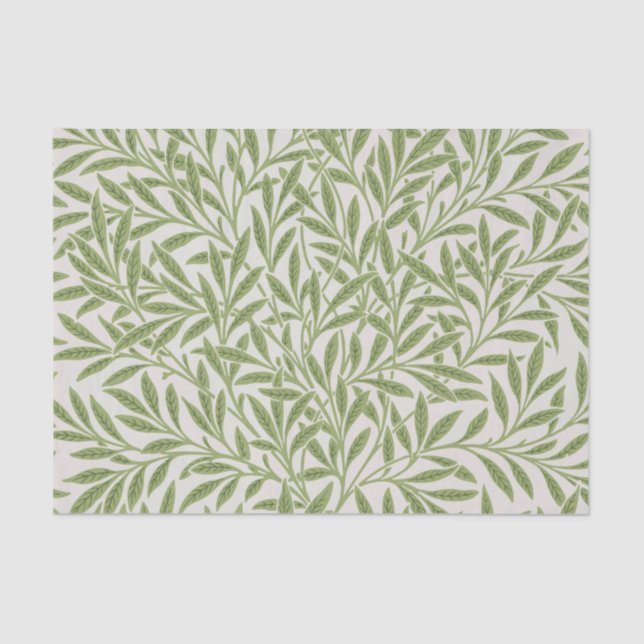 Pattern of green leafy branches  tissue paper (Front)