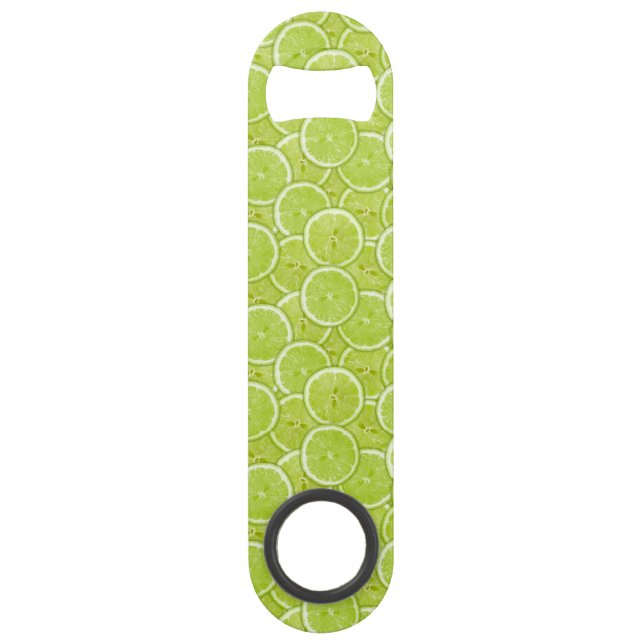 Pattern Of Green Lime Slices Bar Key (Front)