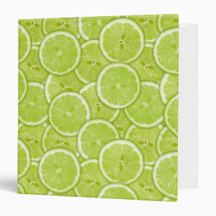 Pattern Of Green Lime Slices Binder