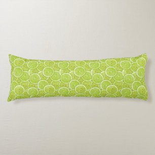 Pattern Of Green Lime Slices Body Pillow