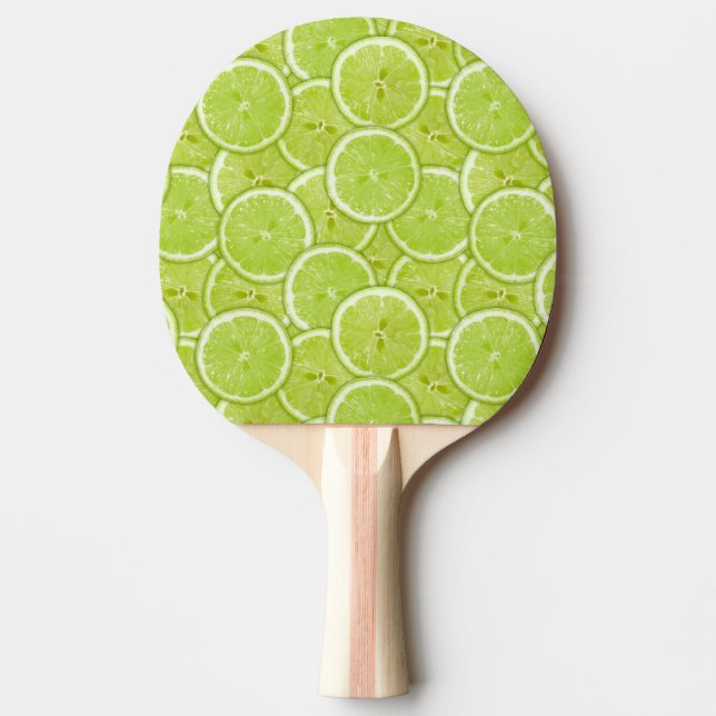 Pattern Of Green Lime Slices Ping Pong Paddle (Front)