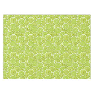 Pattern Of Green Lime Slices Tablecloth
