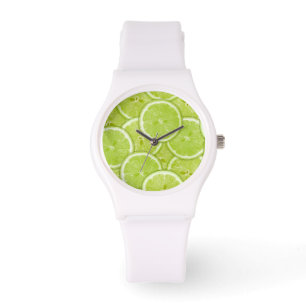 Pattern Of Green Lime Slices Watch