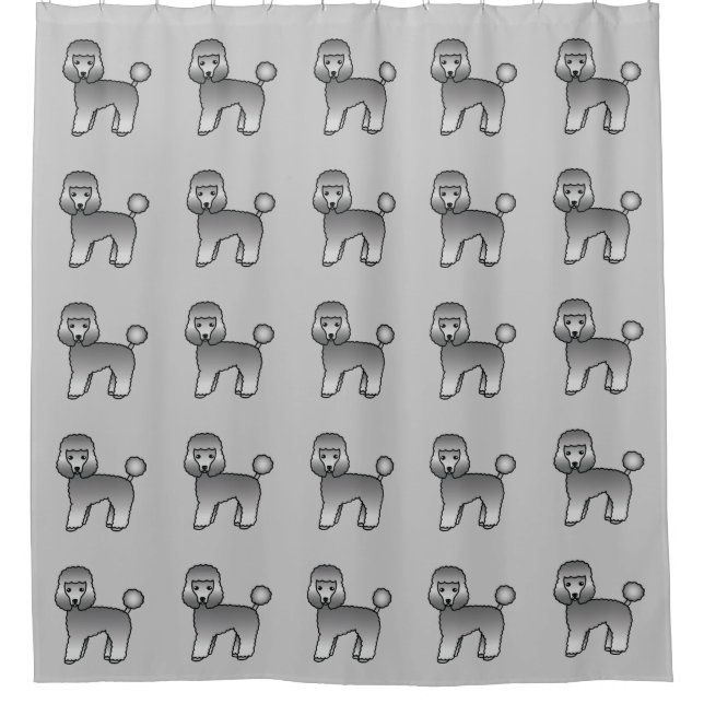 Pattern Of Grey Toy Poodle Dogs (Front)
