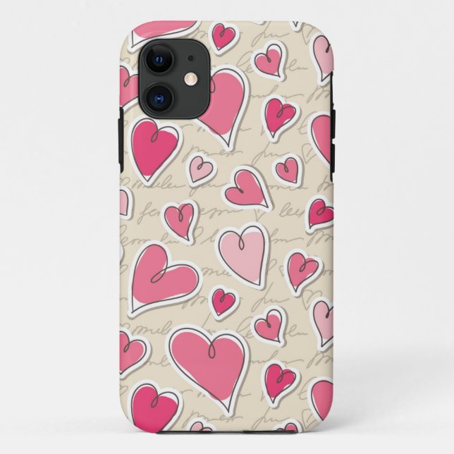 Pattern of Hearts Case-Mate iPhone Case (Back)