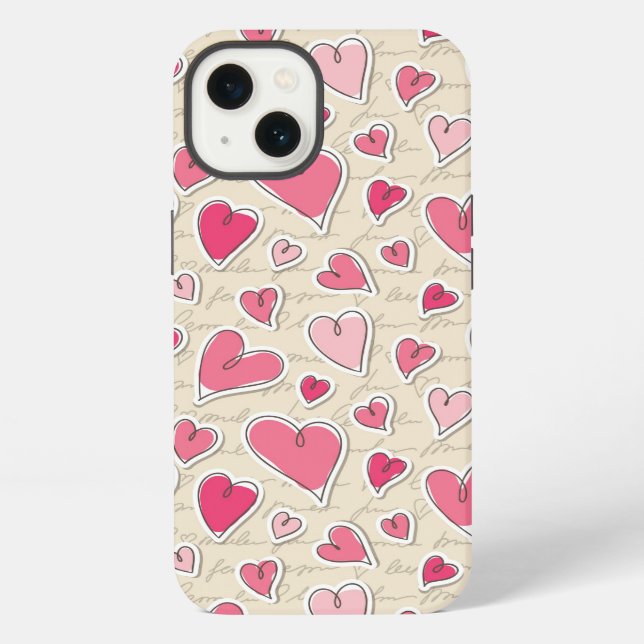 Pattern of Hearts iPhone Case (Back)