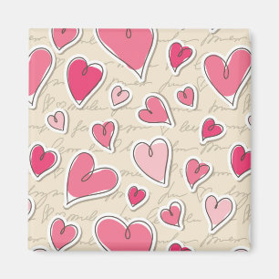 Pattern of Hearts Magnet
