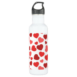 Pattern Of Hearts, Red Hearts, Hearts Pattern 710 Ml Water Bottle