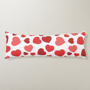 Pattern Of Hearts, Red Hearts, Hearts Pattern Body Pillow
