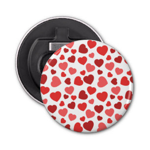 Pattern Of Hearts, Red Hearts, Hearts Pattern Bottle Opener