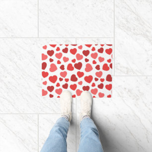 Pattern Of Hearts, Red Hearts, Hearts Pattern Doormat