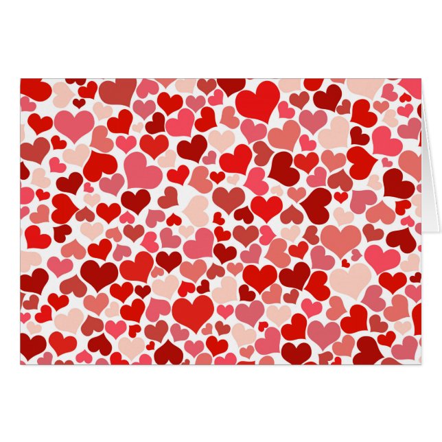 Pattern Of Hearts, Red Hearts, Love (Front Horizontal)