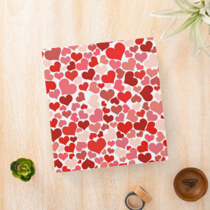 Pattern Of Hearts, Red Hearts, Love Binder