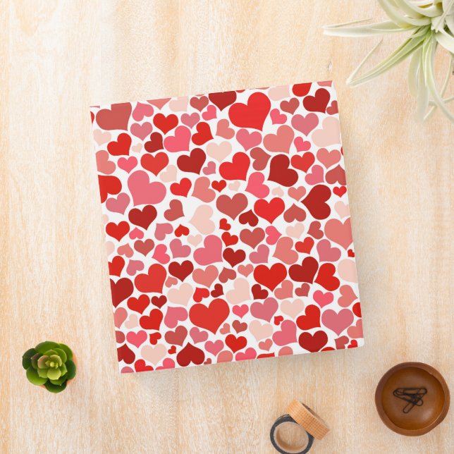 Pattern Of Hearts, Red Hearts, Love Binder (In Situ)