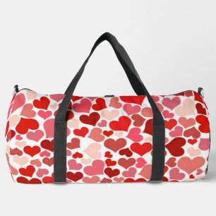 Pattern Of Hearts, Red Hearts, Love Duffle Bag