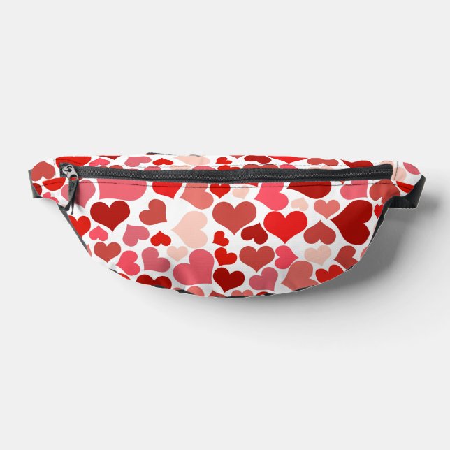 Pattern Of Hearts, Red Hearts, Love Fanny Pack (Lay Down)