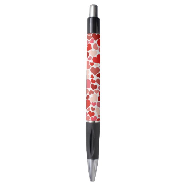 Pattern Of Hearts, Red Hearts, Love Pen (Front Vertical)