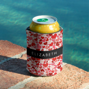 Pattern Of Hearts, Red Hearts, Love, Your Name Can Cooler