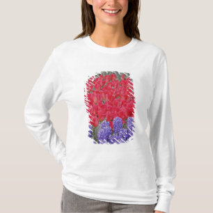 Pattern of hyacinth, tulips, and daffodils, T-Shirt